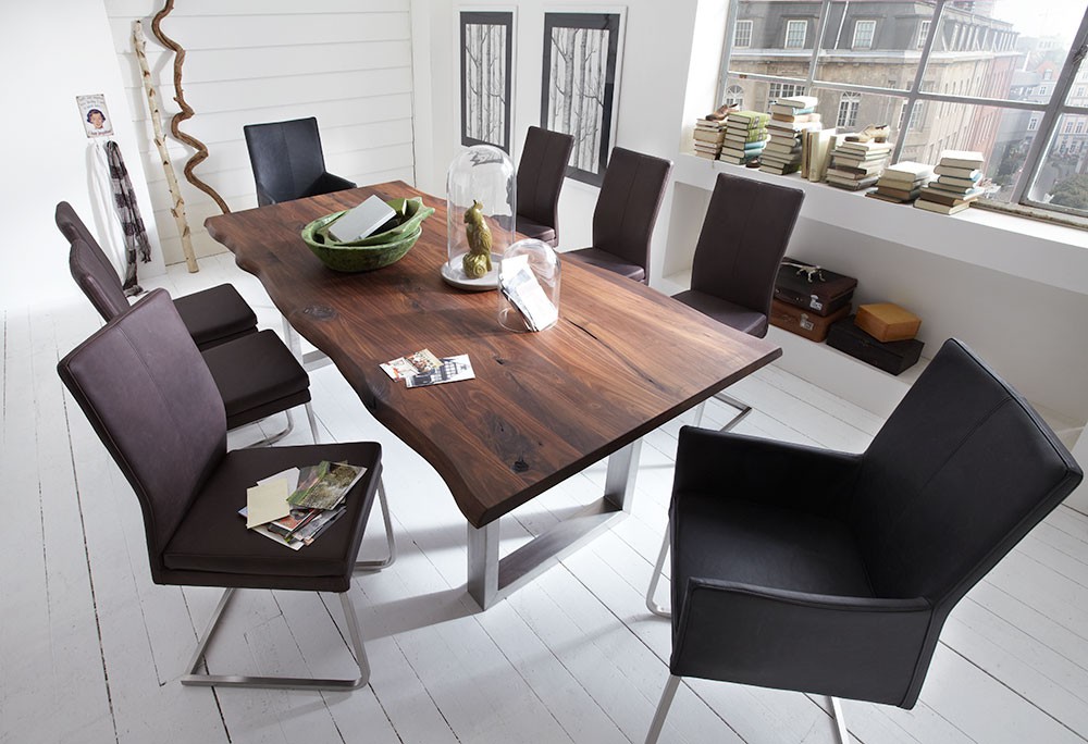 Fargo Walnut Dining Table with U-shape leg 4x10cm