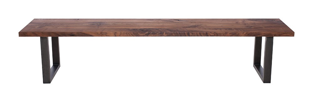 Fargo Walnut Bench with U-shape leg 3x6cm