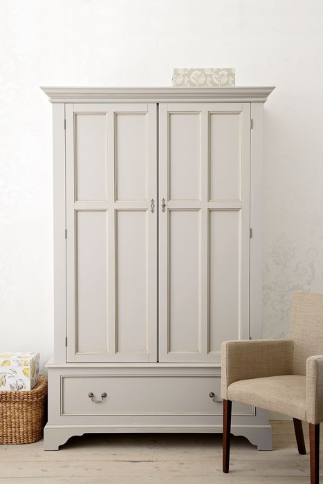 Clifton Dove Grey 2 Door 1 Drawer Wardrobe