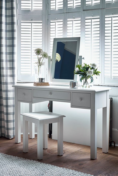 Ashwell Cotton White Dressing Table Mirror
