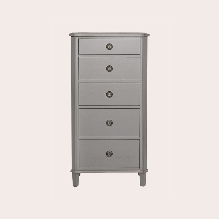 Henshaw Pale Charcoal 5 Drawer Tall Chest