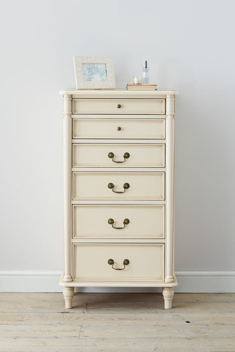 Clifton Ivory 6 Drawer Tall Chest