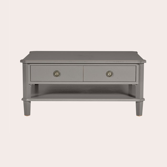 Henshaw Pale Charcoal 2 Drawer Coffee Table