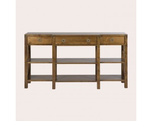 Balmoral Honey 3 Drawer Triple Console Table