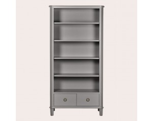 Henshaw Pale Charcoal 2 Drawer Single Bookcase