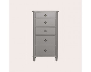 Henshaw Pale Charcoal 5 Drawer Tall Chest