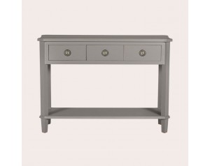 Henshaw Pale Charcoal 3 Drawer Console Table