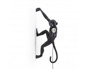 Monkey Lamp Hanging Right Black