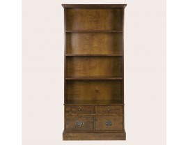 Garrat Dark Chestnut 4 Drawer Single Bookcase