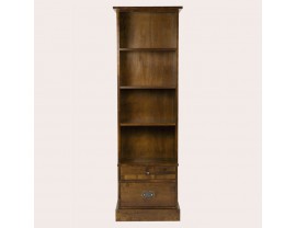 Garrat Dark Chestnut 2 Drawer Single Bookcase