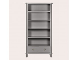 Henshaw Pale Charcoal 2 Drawer Single Bookcase