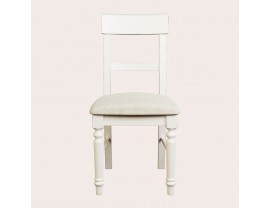 Dorset White Pair Of Upholstered Dining Chairs