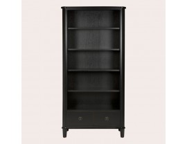 Henshaw Black 2 Drawer Single Bookcase