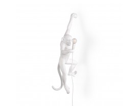 Monkey Lamp Hanging Left White 