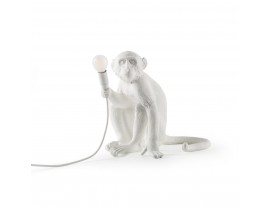 Monkey Lamp Sitting White
