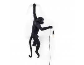 Monkey Lamp Hanging Left Black