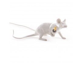 Mouse Lamp Lie Down White