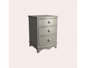 Broughton Pale French Grey 3 Drawer Bedside Chest