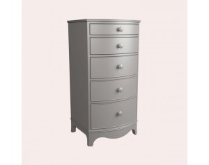 Broughton Pale French Grey 5 Drawer Tall Chest