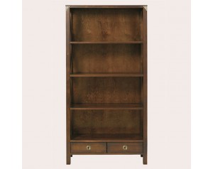 Balmoral Dark Chestnut 2 Drawer Single Bookcase