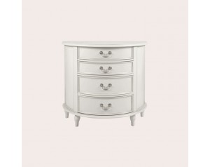Clifton Dove Grey 4 Drawer Half Moon Chest