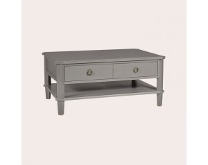 Henshaw Pale Charcoal 2 Drawer Coffee Table