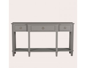 Henshaw Pale Charcoal 3 Drawer Triple Console Table