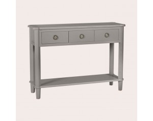 Henshaw Pale Charcoal 3 Drawer Console Table