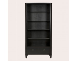 Henshaw Black 2 Drawer Single Bookcase