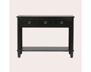 Henshaw Black 3 Drawer Console Table