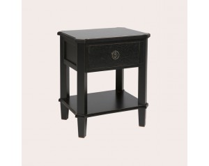 Henshaw Black 1 Drawer Side Table