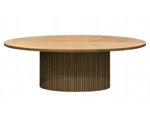 Timo Oak Oval Dining Table With Slatted Base