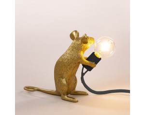 Mouse Lamp Sitting Gold