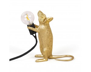 Mouse Lamp Standing Gold