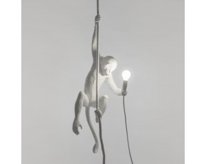 Monkey Lamp With Rope White
