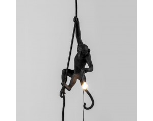 Monkey Lamp With Rope Black