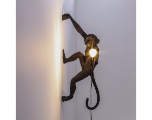 Monkey Lamp Hanging Right Black