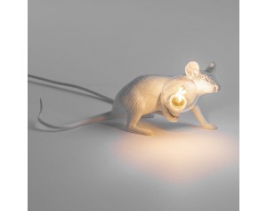 Mouse Lamp Lie Down White