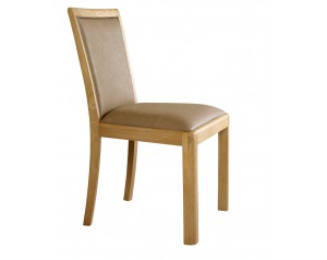 Stockholm Low Back Chair Taupe Leather